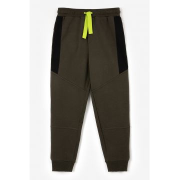 Pantaloni de trening din bumbac cu talie ajustabila