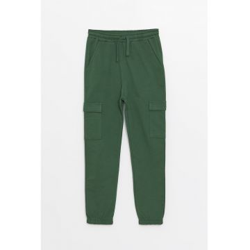 Pantaloni de trening cargo cu snur