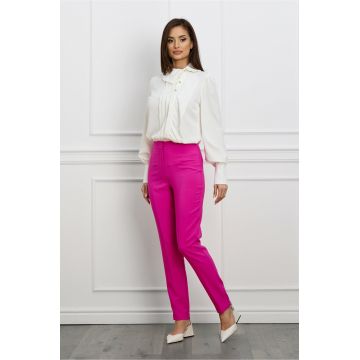 Pantaloni LaDonna fucsia cu croi conic