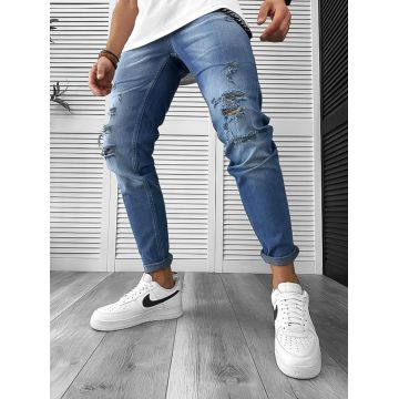 Blugi barbati conici albastri 2672  M3-4.1