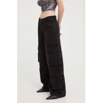 Diesel jeansi D-SIRE-CARGO-D femei, culoarea negru, A13317.0KIAG