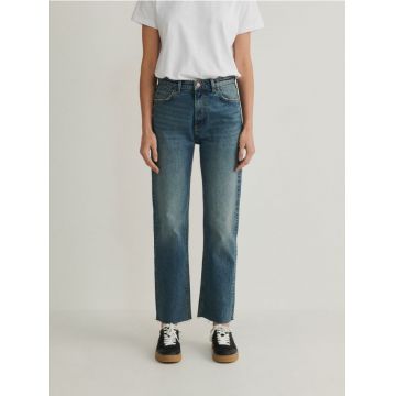 Reserved - Blugi drepți cu talie înaltă - indigo jeans