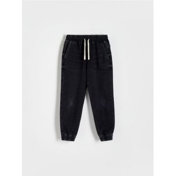 Reserved - Blugi jogger elastici - negru