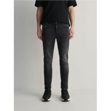 Reserved - Blugi skinny cu efect de prespălare - gri