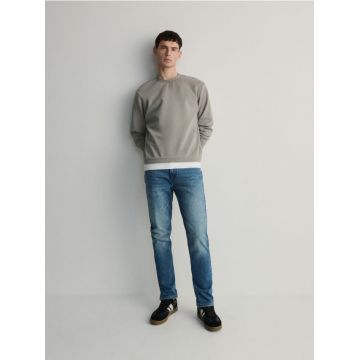 Reserved - Blugi slim cu efect prespălat - indigo jeans