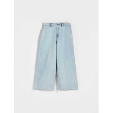 Reserved - Blugi wide leg - albastru