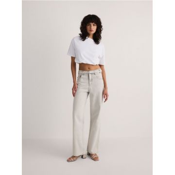 Reserved - LADIES` JEANS TROUSERS - gri deschis