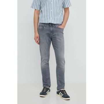 Tommy Jeans jeansi Scanton barbati, culoarea gri, DM0DM18733