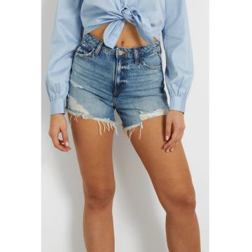 Pantaloni scurti de denim cu talie inalta