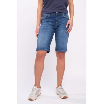 Bermude de denim cu talie medie