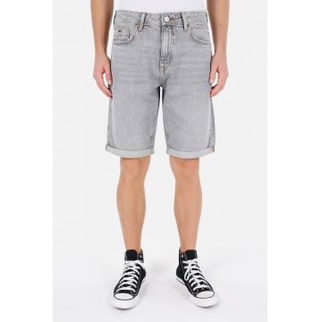 Bermude regular fi din denim David - Gri deschis