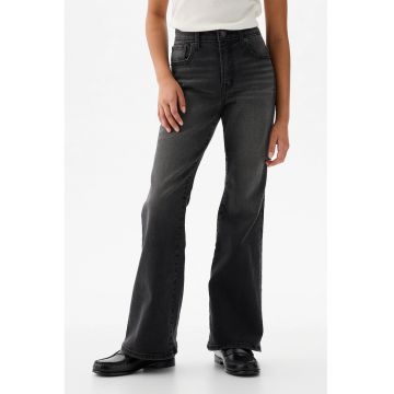 Blugi lungi cu aspect decolorat