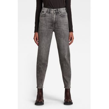 Blugi mom fit cu aspect decolorat