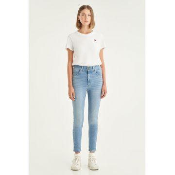 Blugi skinny cu talie inalta Retro