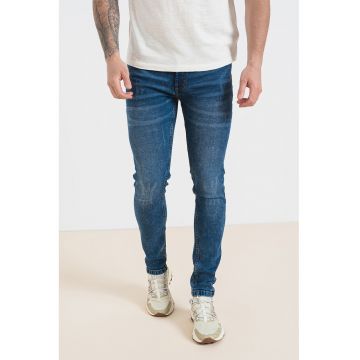Blugi slim fit cu 5 buzunare Mr. Red Light Destory