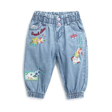 Bermude din denim cu broderii