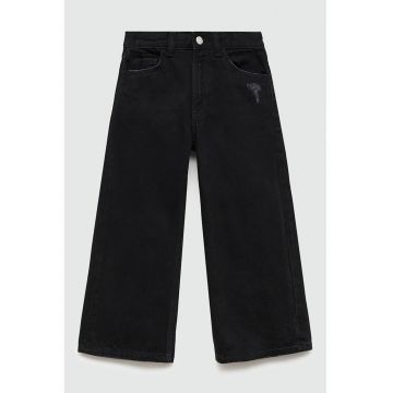 Blugi culotte crop cu croiala ampla