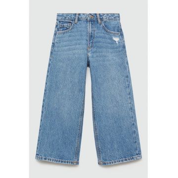 Blugi culotte crop cu croiala ampla
