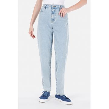 Blugi boyfriend fit cu talie inalta