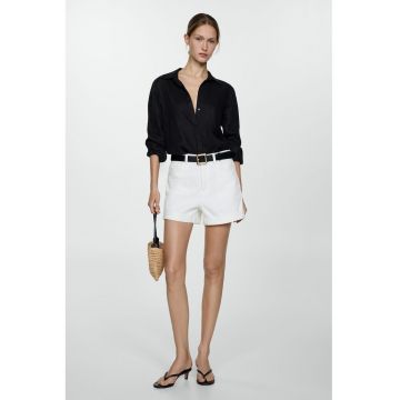 Blugi scurti mom fit cu buzunare