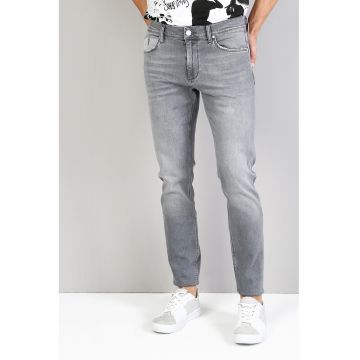 Blugi slim fit cu talie joasa
