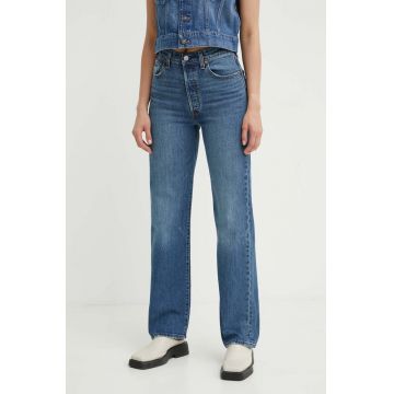 Levi's jeansi RIBCAGE FULL LENGTH femei high waist, 79078