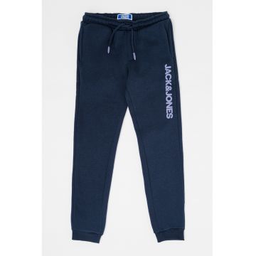 Pantaloni de trening cu snur si logo
