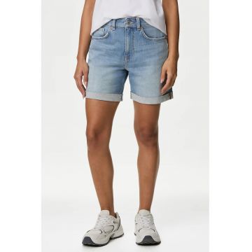 Pantaloni scurti de denim cu talie medie