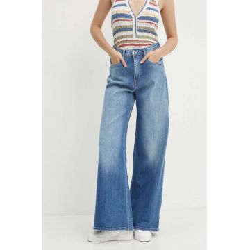 Pepe Jeans jeansi WIDE LEG JEANS UHW femei, PL204740HV6