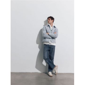 Reserved - Blugi straight fit - bleumarin