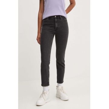 Abercrombie & Fitch jeansi femei, culoarea gri, KI155-3424