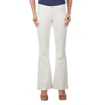 Blugi bootcut cu talie joasa