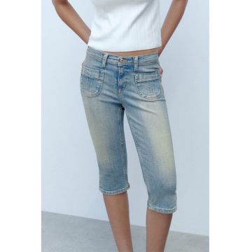 Blugi capri cu talie joasa Samira