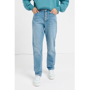 Blugi conici cu aspect decolorat