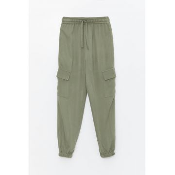 Pantaloni cargo cu snururi de ajustare