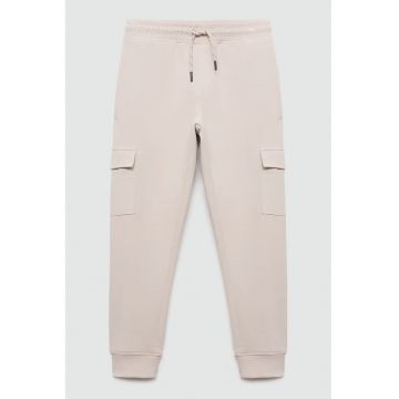 Pantaloni cargo de trening cu snur in talie