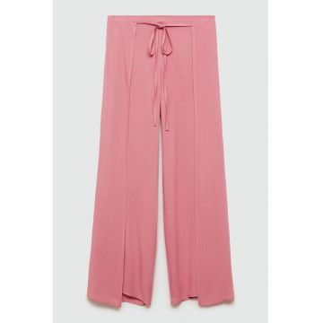 Pantaloni de viscoza cu slituri frontale