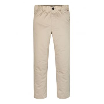 Pantaloni din amestec de bumbac cu model uni