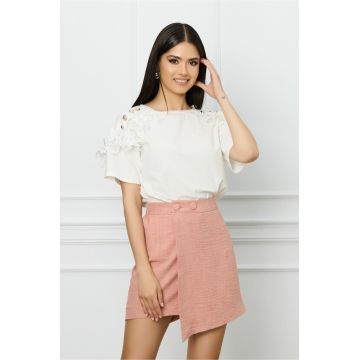 Pantaloni LaDonna scurti roz tip fusta