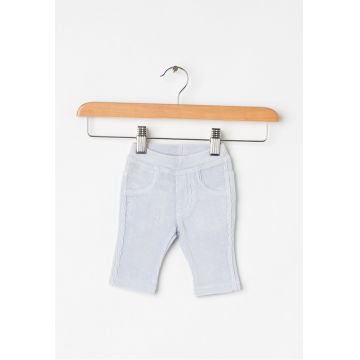 Pantaloni reiati albastru azur