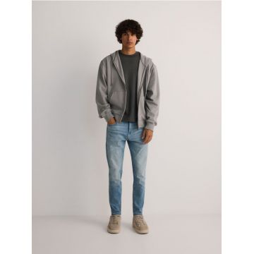 Reserved - Blugi carrot slim - albastru