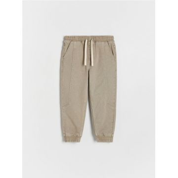 Reserved - Blugi jogger elastici - bej