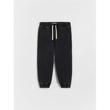 Reserved - Blugi jogger elastici - negru
