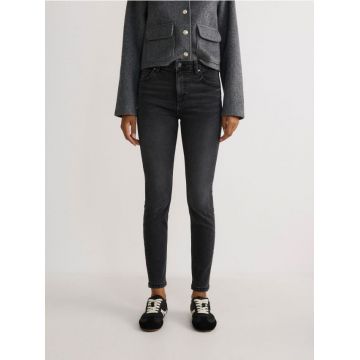 Reserved - Blugi slim fit cu talie înaltă - gri