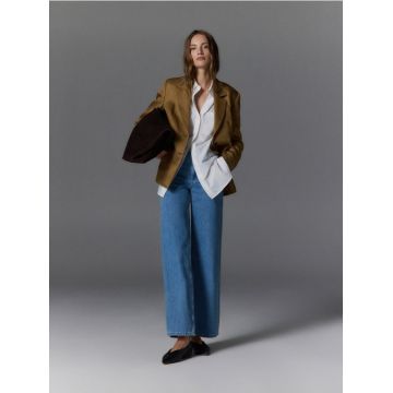 Reserved - Blugi wide leg - albastru