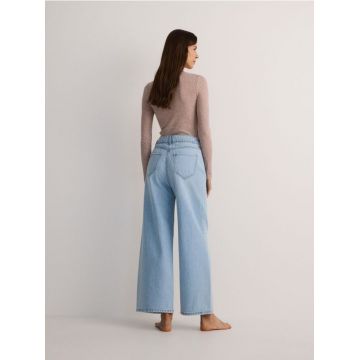 Reserved - Blugi wide leg - albastru