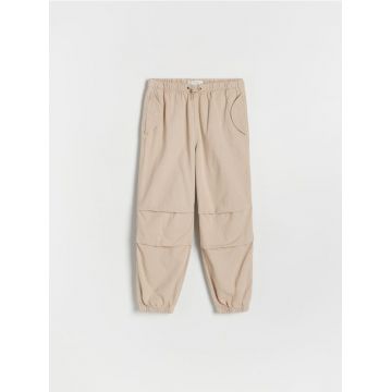 Reserved - Pantaloni classic denim parachute - bej