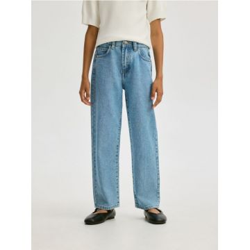 Reserved - Pantaloni straight clasici din denim - albastru