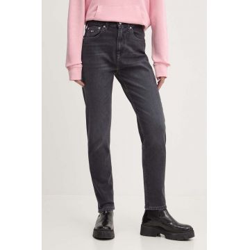 Tommy Jeans jeansi femei, culoarea negru, DW0DW19249