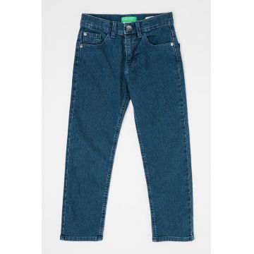Blugi slim fit cu 5 buzunare